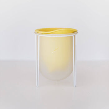 Flo, Self Watering Plant Pot In Spring Yellow + Mist, 3 of 6