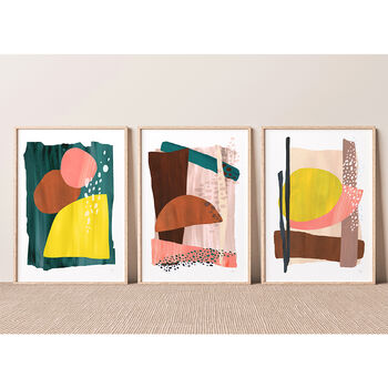 Abstract Shapes Prints Set Of Three, 2 of 9