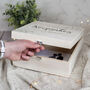 Botanical Wedding Natural Wooden Memory Keepsake Box, thumbnail 2 of 5