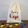 Personalised Lego/Duplo Drawstring Storage Bag, thumbnail 1 of 5
