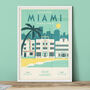Personalised Miami Marathon Print, Unframed, thumbnail 1 of 4