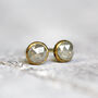 Rose Cut Grey Diamond Stud Earrings, thumbnail 1 of 9