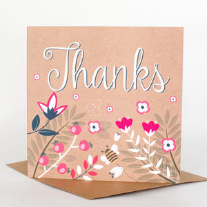 Thanks A Bunch Thank You Card By Allihopa