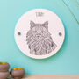 Personalised Fluffy Cat Wall Plaque, thumbnail 3 of 4