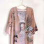 Silk Kimono Jacket 'Mirage' Print In Neutral Tones Size, thumbnail 7 of 8