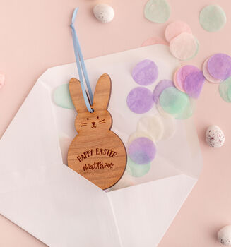 Personalised Happy Easter Bunny Decoration, 4 of 4