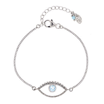 Eye Of Intuition Topaz Bracelet Silver Or Gold Plated, 5 of 10