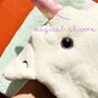 Personalised Unicorn Hooded Bamboo Cape With Buttons, thumbnail 8 of 11