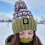 Tundra Fairisle Knit Reflective Superbobble Hat, thumbnail 6 of 6