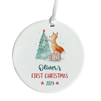 First Christmas Ceramic Ornament Gift For Baby, 2 of 4