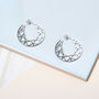 Silver Brilliant Diamond Hoop Earrings, thumbnail 1 of 4