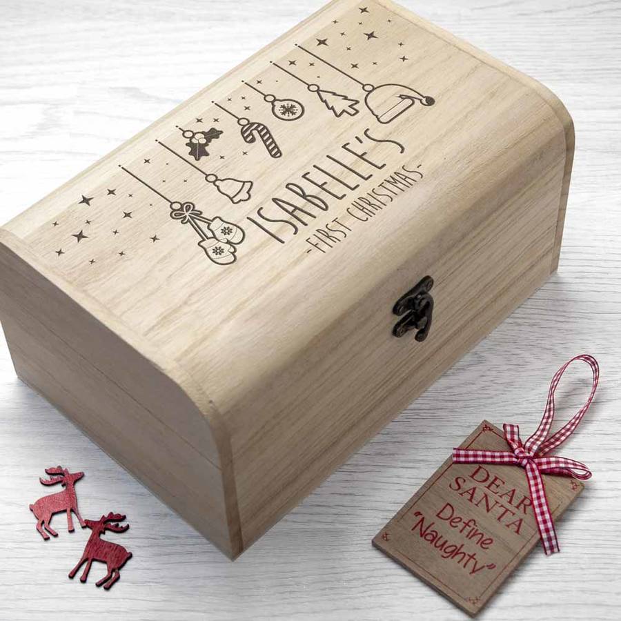 personalised baby's first christmas eve box by letteroom | notonthehighstreet.com