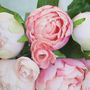 Soft Pink Mixed Faux Peony Bouquet, thumbnail 6 of 7