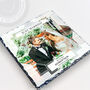 Just Married Personalised Rock Photo Slate Wedding Gift, thumbnail 2 of 6