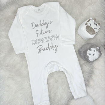 Daddy's Future… Buddy Personalised Babygrow, 5 of 8