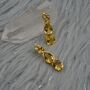 Pearl, Citrine Teardrop Gold Earrings, thumbnail 3 of 8
