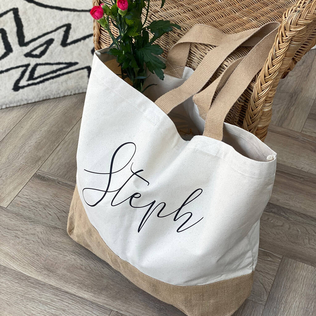 Personalised Name Shopping Bag By Solesmith | notonthehighstreet.com