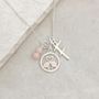Flamingo Necklace With Initial And Birthstone, thumbnail 1 of 4