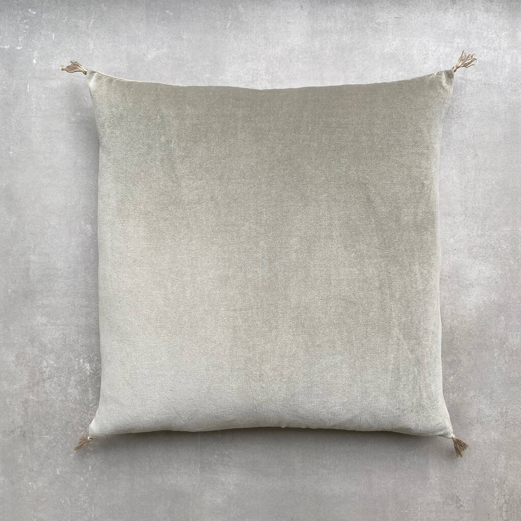 The Velvet And Linen Cushion Sage Green, 1 of 7