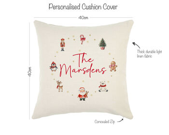 Personalised Christmas Family Cushion, 5 of 5