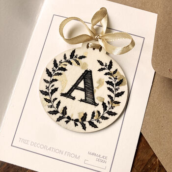 Monogrammed Initial Christmas Bauble, 2 of 3