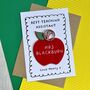 Best Teaching Assistant Apple Keyring Card, thumbnail 3 of 3