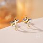 Sterling Silver Very Tiny Flying Fish Stud Earrings, thumbnail 4 of 12