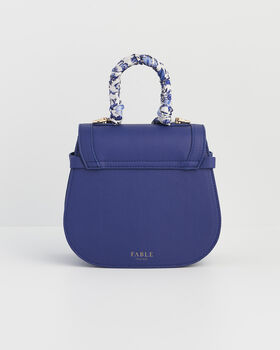 Blue Agnes Top Handle Saddle Bag, 6 of 9