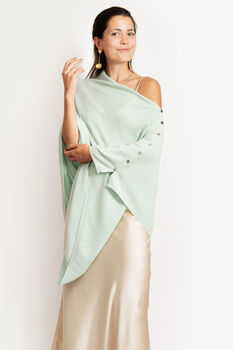100% Pure Cashmere Poncho Wrap, 4 of 12