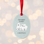 Personalised Sentimental Polar Bear Oval Ornament, thumbnail 3 of 5