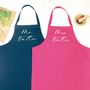 Mr And Mrs Personalised Apron Script Style, thumbnail 6 of 10