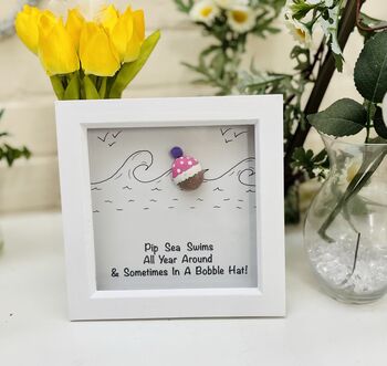 Personalised Sea Swimming Pebble Frame Mother's Day, 3 of 11