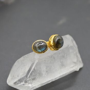 Labradorite Sterling Silver Stud Earrings, 6 of 9