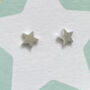 Christmas Edition Silver Star Studs, thumbnail 1 of 3