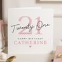 21st Birthday Card Pink Shimmer For Daughter Or Friend, thumbnail 1 of 7