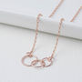 18ct Rose Gold Plated Eternity Circle Necklace, thumbnail 1 of 2