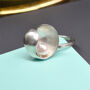 'Hidden Beauty' Abstract Handmade Silver Pearl Ring, thumbnail 4 of 7