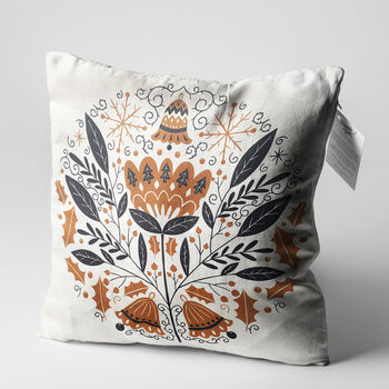 Winter Cushion Cover With Abstract Floral Themed, 3 of 7