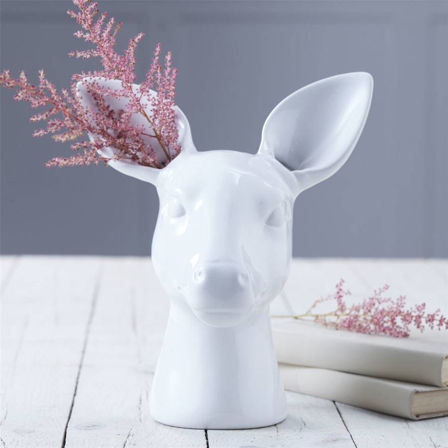 deer vase by the contemporary home