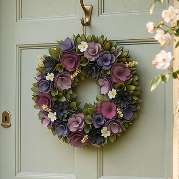 Lilac Summer Floral Wreath, 4 of 6