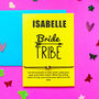 Personalised Hen Party Bride Tribe Card Wish Bracelet, thumbnail 2 of 6