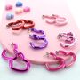 Fun Statement Valentine Heart Hoop Earrings, thumbnail 1 of 10