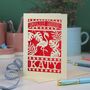 Completely Fabulous Flamingo Papercut Card, thumbnail 2 of 11