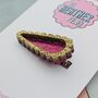 Pink And Gold Bubble Glitter Hair Clip / Royal Accessory / Whimsical Shimmering Geometric Accessory, thumbnail 4 of 4