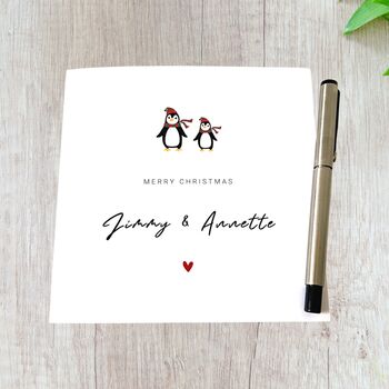 Christmas Card Personalised Couple Names, 3 of 3