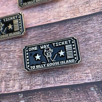 Ticket To Silly Goose Island Enamel Pin, 5 of 5