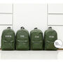 Khaki Personalised Name Design Unisex Mini Backpack, thumbnail 1 of 3