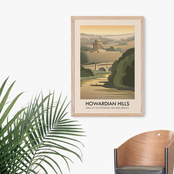 Howardian Hills Aonb Travel Poster Art Print, 4 of 8