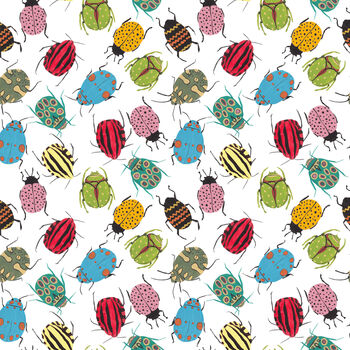 Bugs Wrapping Paper, Insect Beetle Gift Wrap, 5 of 5