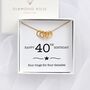 40th Birthday Necklace – Four Rings For Four Decades Gift, thumbnail 1 of 5